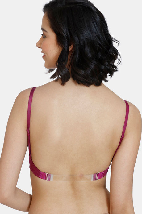 Zivame Innovation Double Layered Non Wired 3/4th Coverage Backless Bra - Raspberry Radiance — image 3